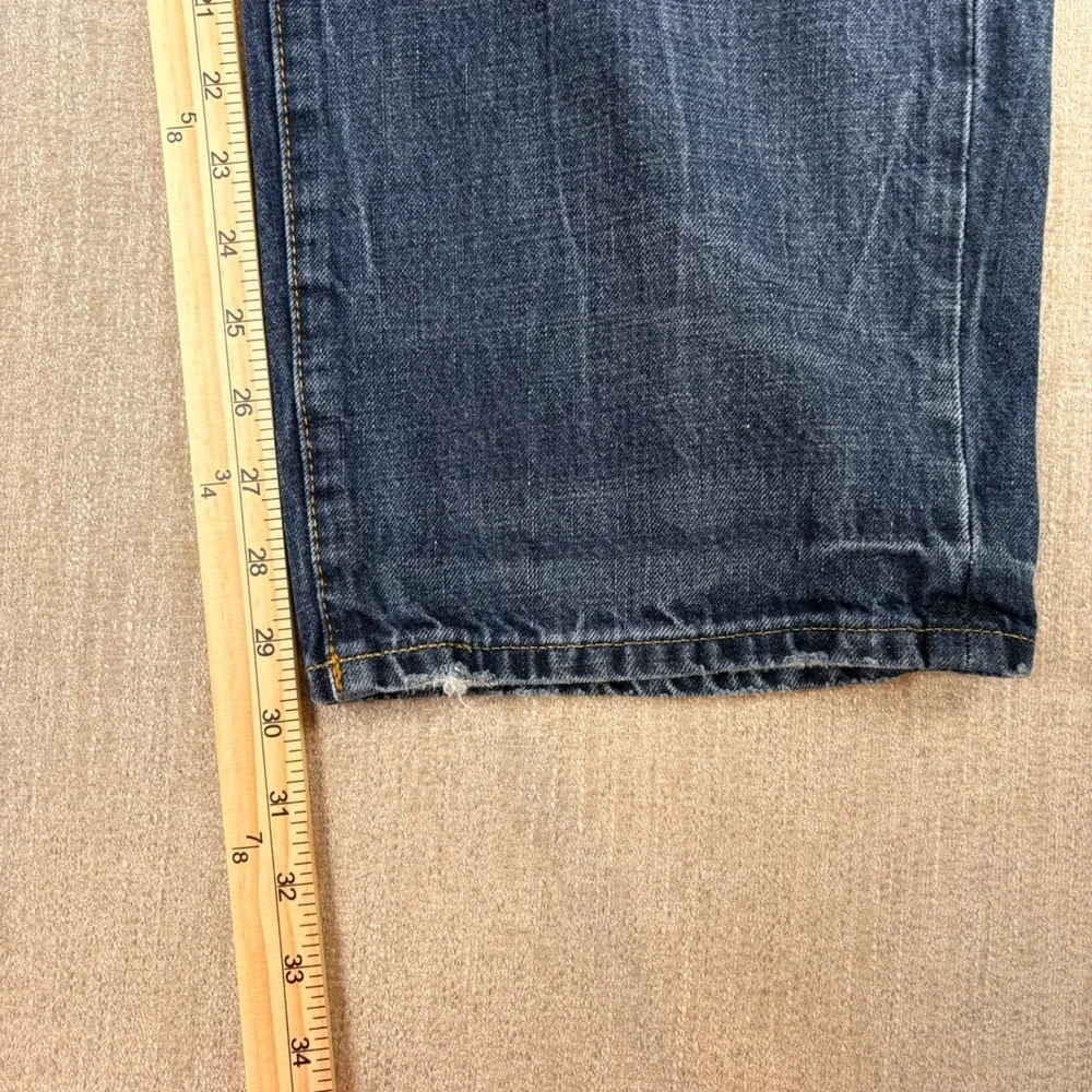 Polo Ralph Lauren Mens Hampton Relaxed Straigh Distressed Blue Jeans 44x30